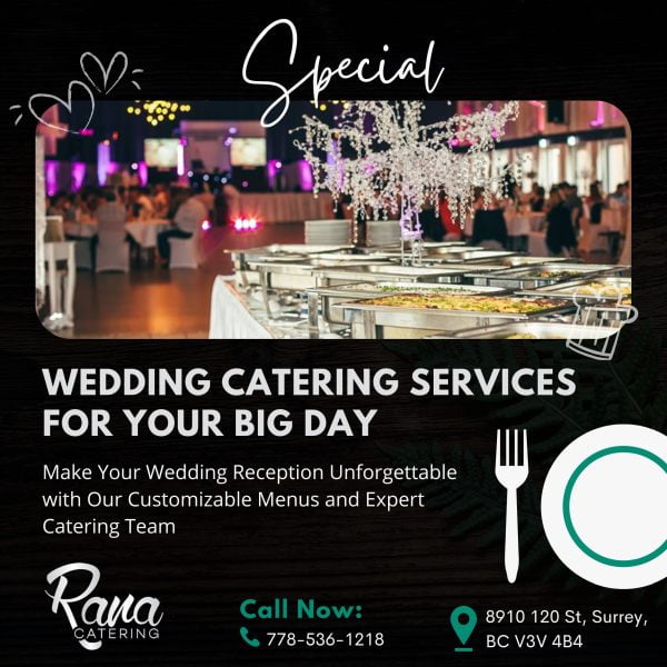 Free Food Delivery Coupon, Rana Catering, Indian Food, Surrey, BC